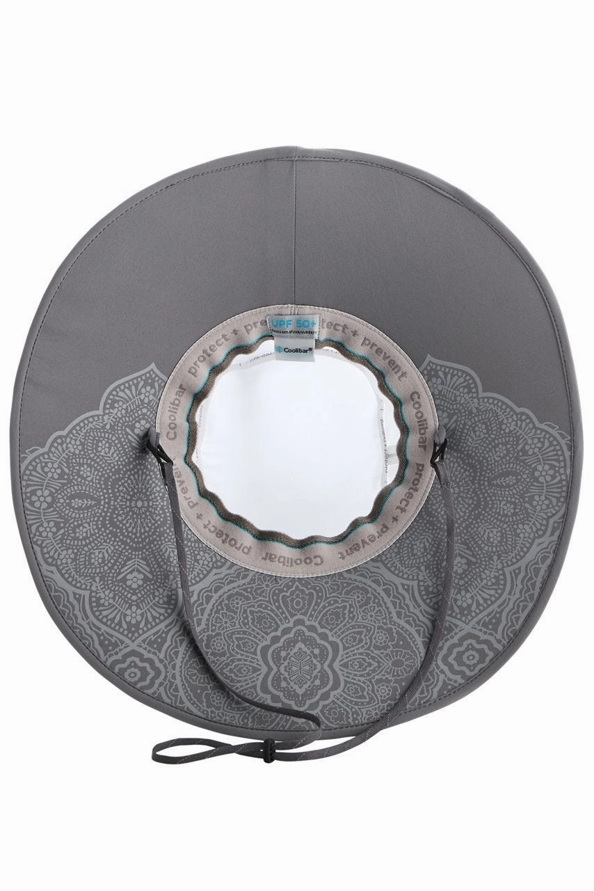 Etta Sun Catcher Hat | White/Carbon Travel Medallion