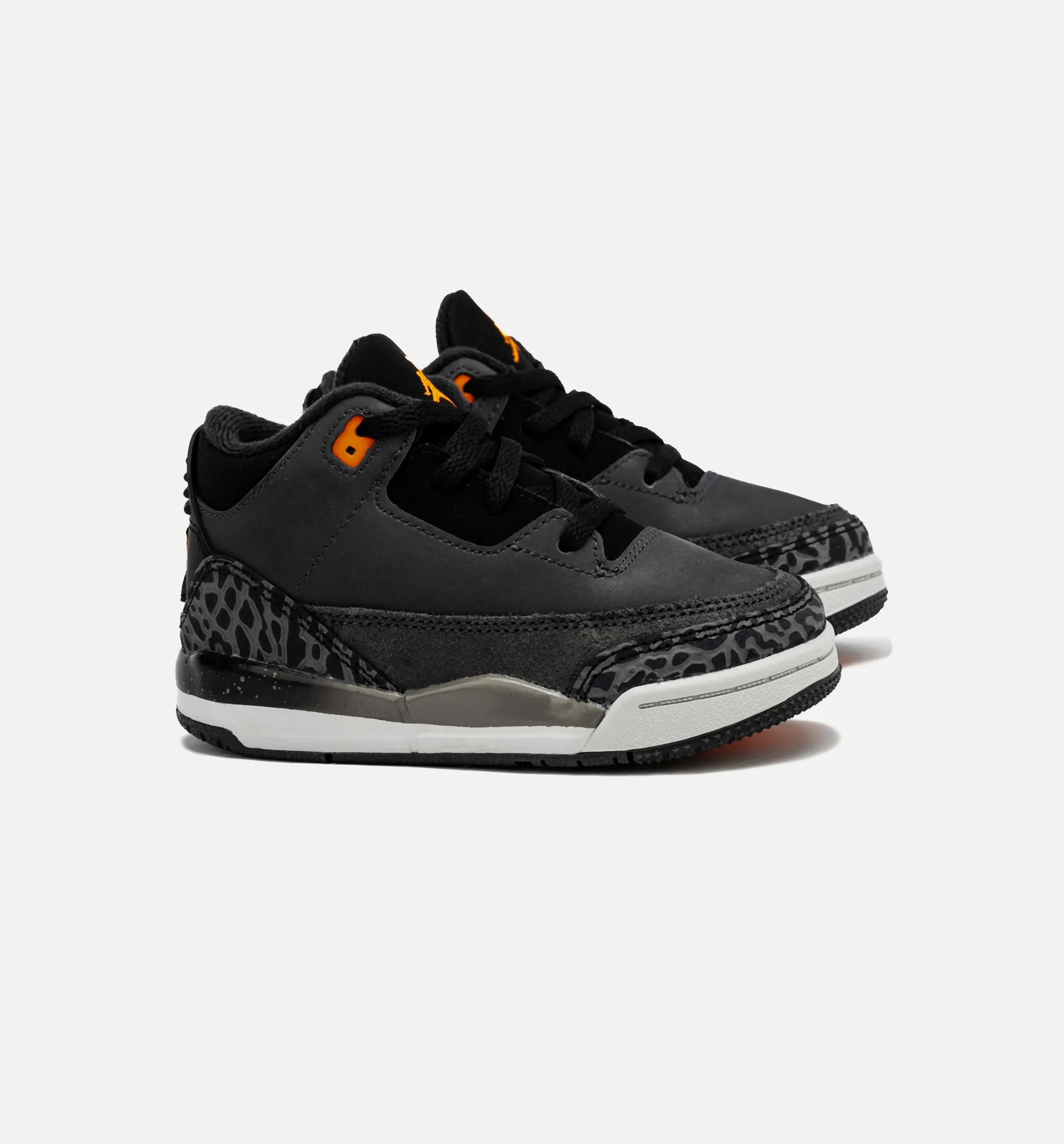 Air Jordan 3 Retro Fear Infant Toddler Lifestyle Shoe - Night Stadium/Total Orange Odor Resistant Relaxed Fit Footwear