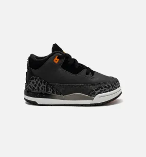 Air Jordan 3 Retro Fear Infant Toddler Lifestyle Shoe - Night Stadium/Total Orange Grippy Traction