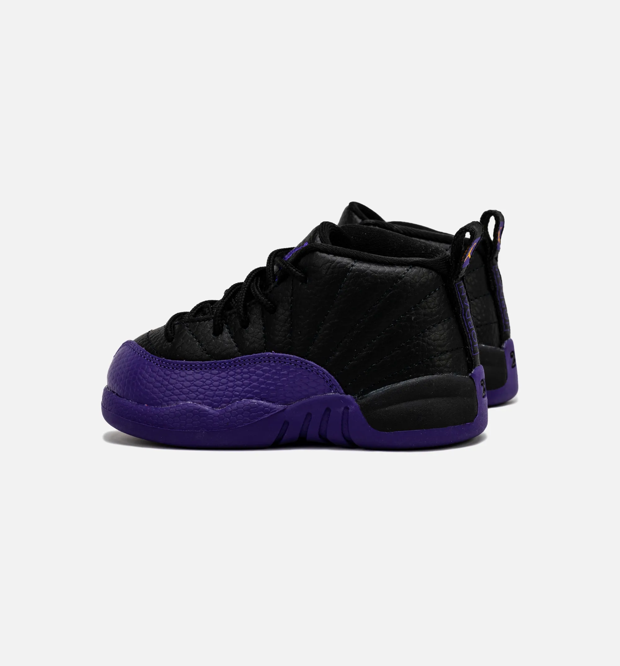 Air Jordan 12 Retro Field Purple Infant Toddler Lifestyle Shoe - Black/Purple Sustainable Shoes Ergonomic Sole