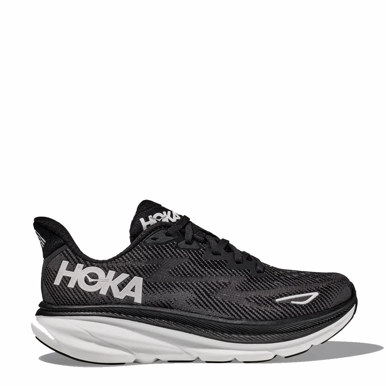 Supportive Hoka Clifton 9 Trainer Black / White