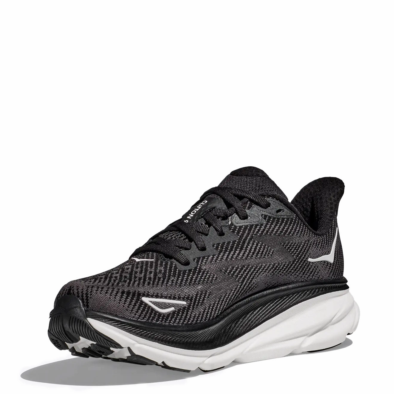 Everyday Footwear Durable Hoka Clifton 9 Trainer Black / White