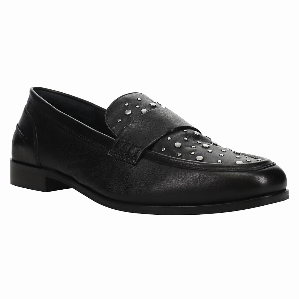 Sooner Or Later Studded Slip On Loafers Supportive Footwear