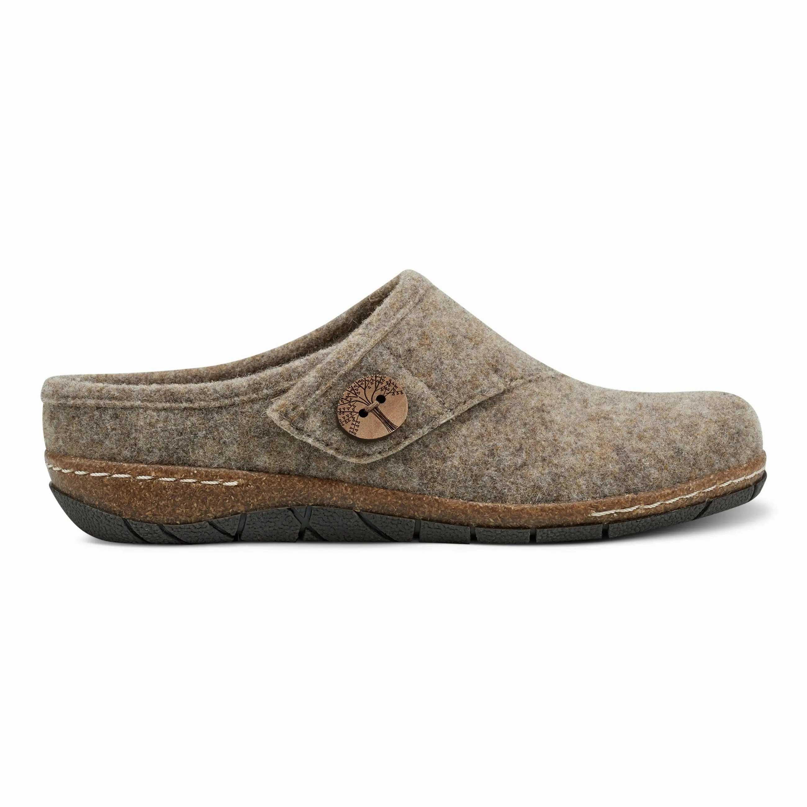 Ezra Round Toe Casual Slip-On Flat Clogs Secure Fit