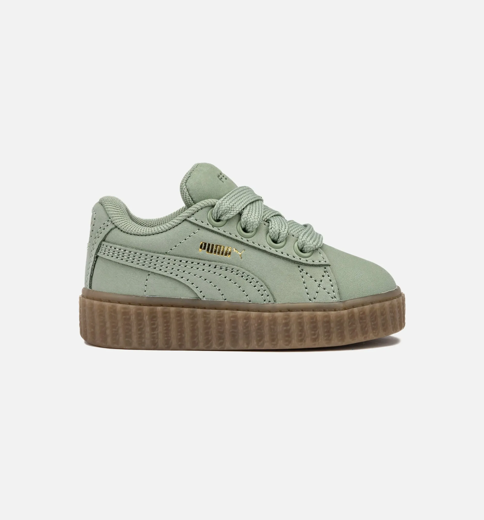 Pain Relief Comfort Sole Fenty Creeper Phatty Earth Tone Infant Toddler Lifestyle Shoe - Green Fog/Gold/Gum