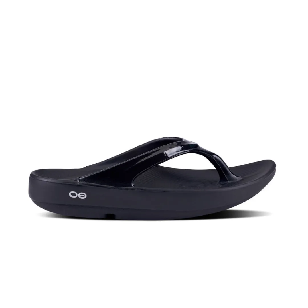 Oofos Women'S Oolala Black Sandal (Of1400) Lightweight