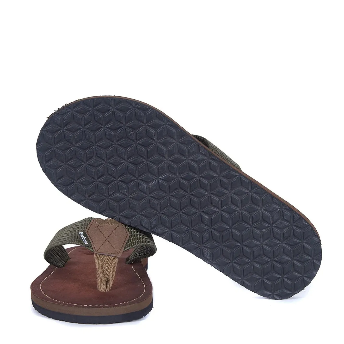 Barbour Toeman Beach Sandal Olive Flexible Fashion Footwear