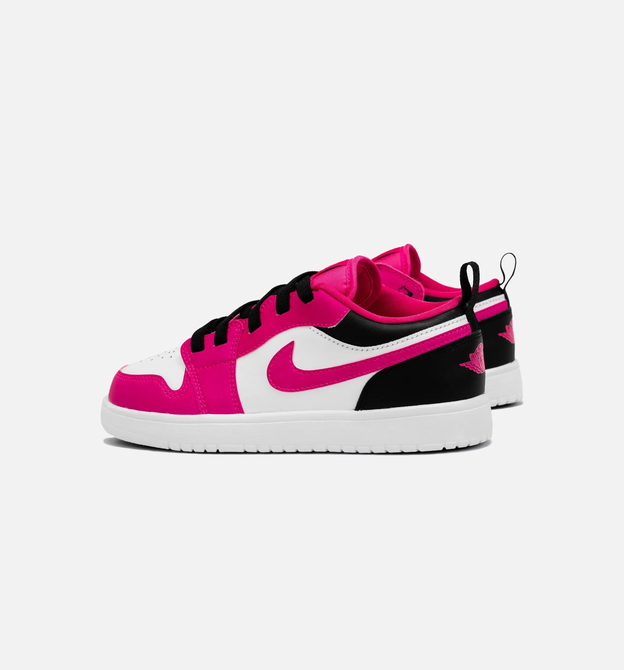 Odor Resistant Ergonomic Air Jordan 1 Retro Low Fierce Pink Preschool Lifestyle Shoe - White/ Fierce Pink
