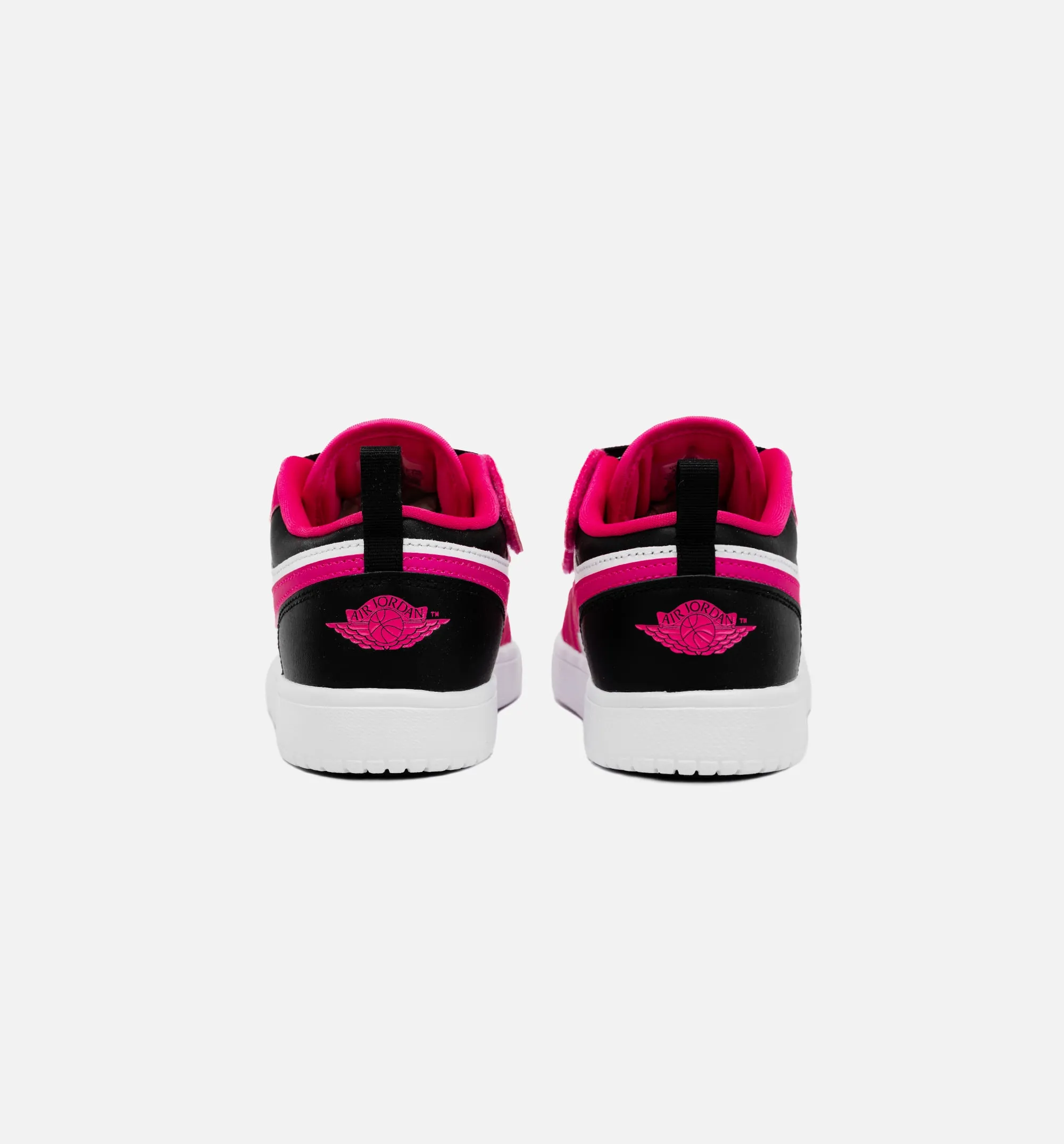Air Jordan 1 Retro Low Fierce Pink Preschool Lifestyle Shoe - White/ Fierce Pink Versatile Style Casual Comfort