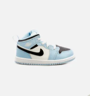 Air Jordan 1 Mid Infant Toddler Lifestyle Shoe - Blue/Black Pain Relief Lightweight