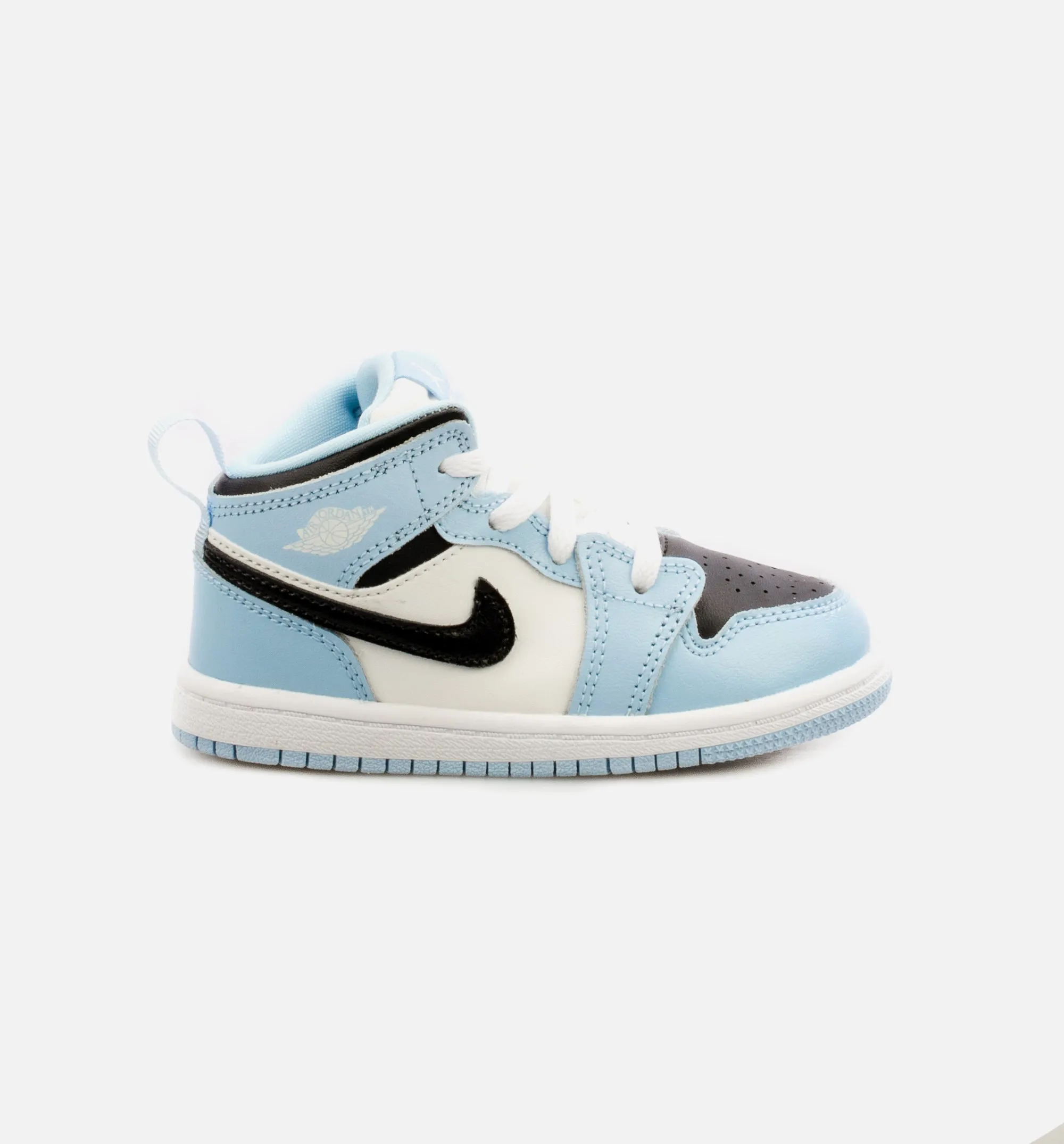 Air Jordan 1 Mid Infant Toddler Lifestyle Shoe - Blue/Black Pain Relief Lightweight