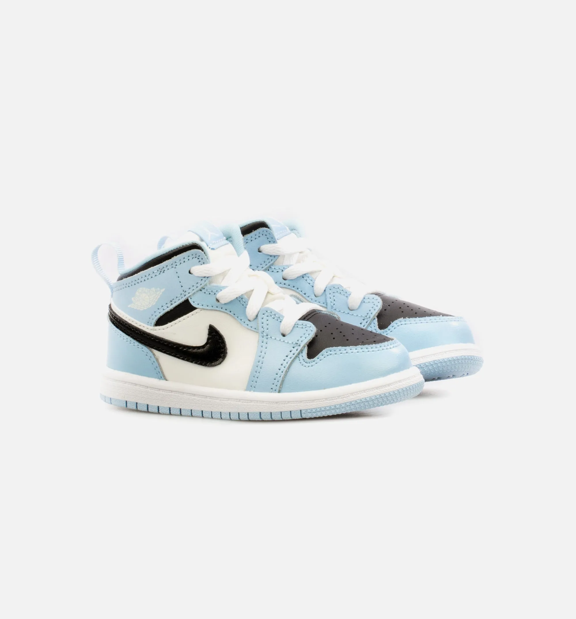 Air Jordan 1 Mid Infant Toddler Lifestyle Shoe - Blue/Black Modern Classic Stylish Footwear