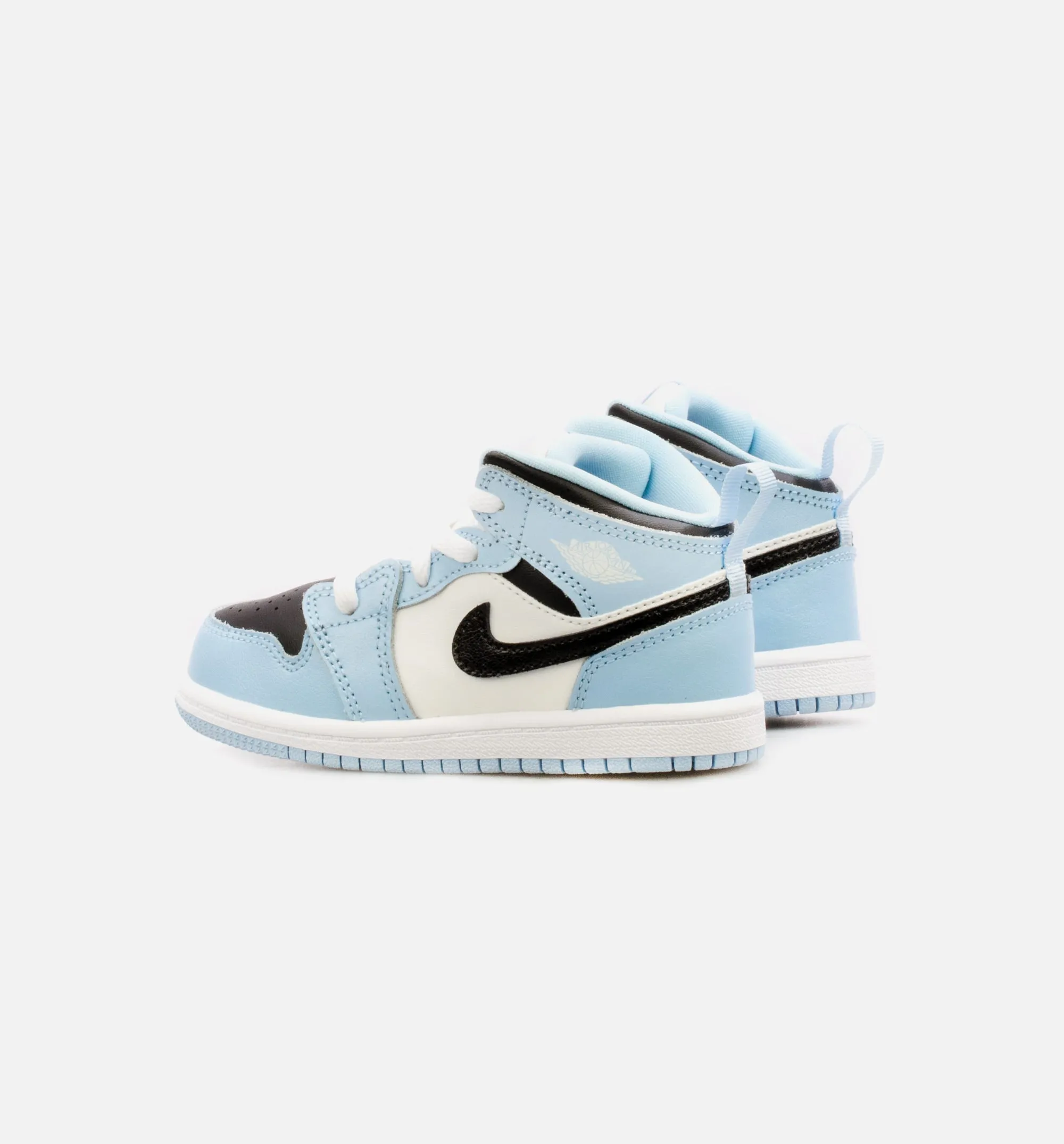Air Jordan 1 Mid Infant Toddler Lifestyle Shoe - Blue/Black Shock Absorbing