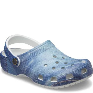 Crocs Unisex Classic Denim Clog Weather Resistant Odor Resistant