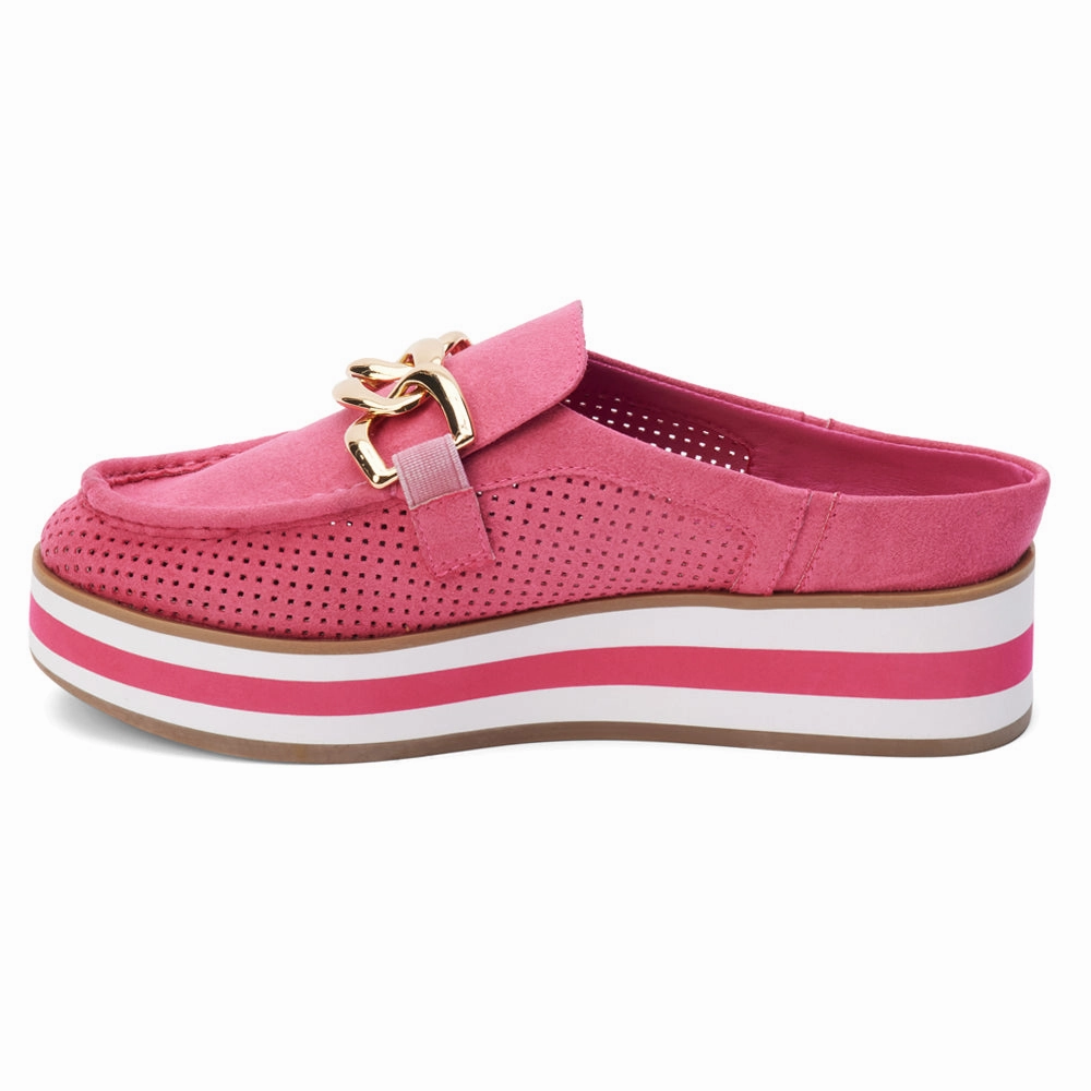 Minnie Perforated Platform Mule Loafers Urban Memory Foam