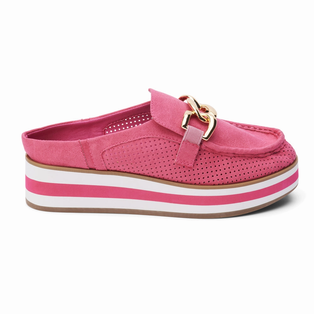 Casual Comfort Minnie Perforated Platform Mule Loafers