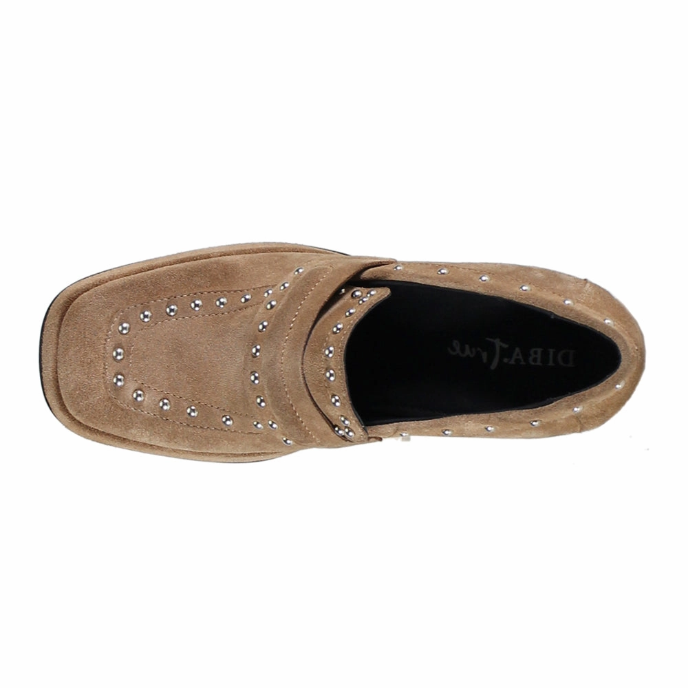 Song Notes Studded Slip On Pump Loafers Canvas Shoes Standing Shoes