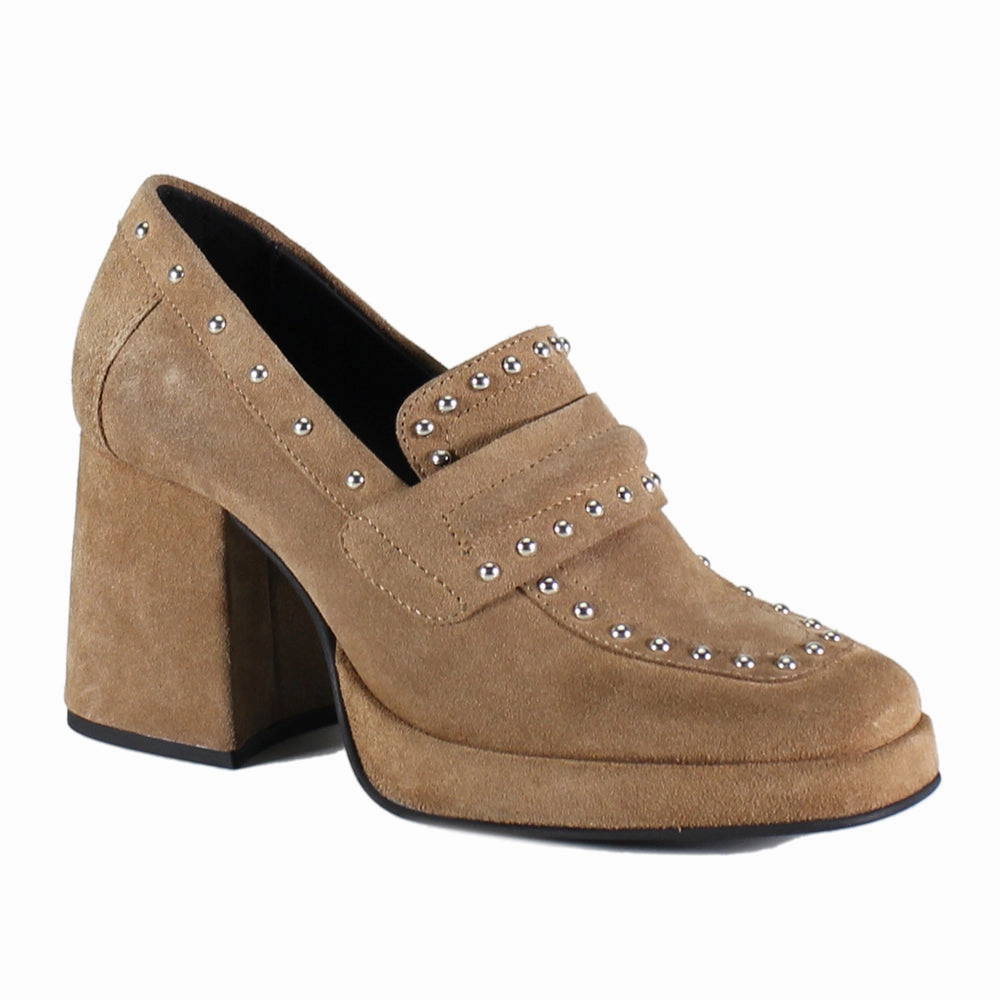 Recycled Materials Song Notes Studded Slip On Pump Loafers
