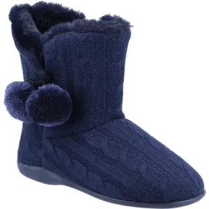 Fleet & Foster Apple Knitted Bootie Slipper Machine Washable Easy On/Off