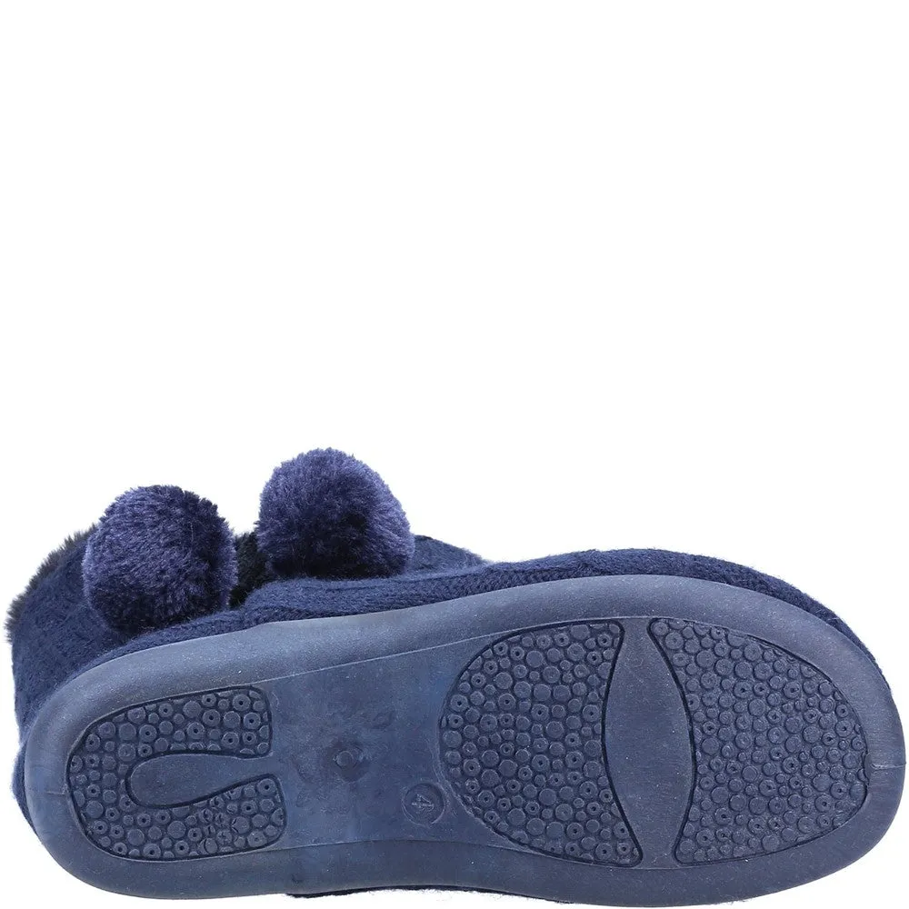 Fleet & Foster Apple Knitted Bootie Slipper All Weather Grippy Traction