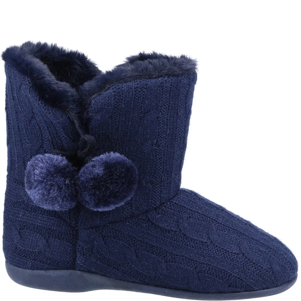 All Weather Shock Absorbing Fleet & Foster Apple Knitted Bootie Slipper