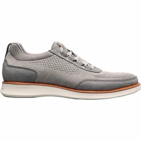 Non Slip Urban Florsheim Launch Gray Knit Elastic Lace Moc Toe Slip On Men'S Shoes