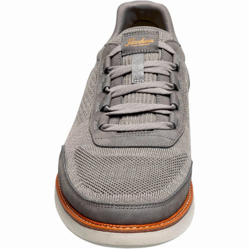 Urban Memory Foam Florsheim Launch Gray Knit Elastic Lace Moc Toe Slip On Men'S Shoes