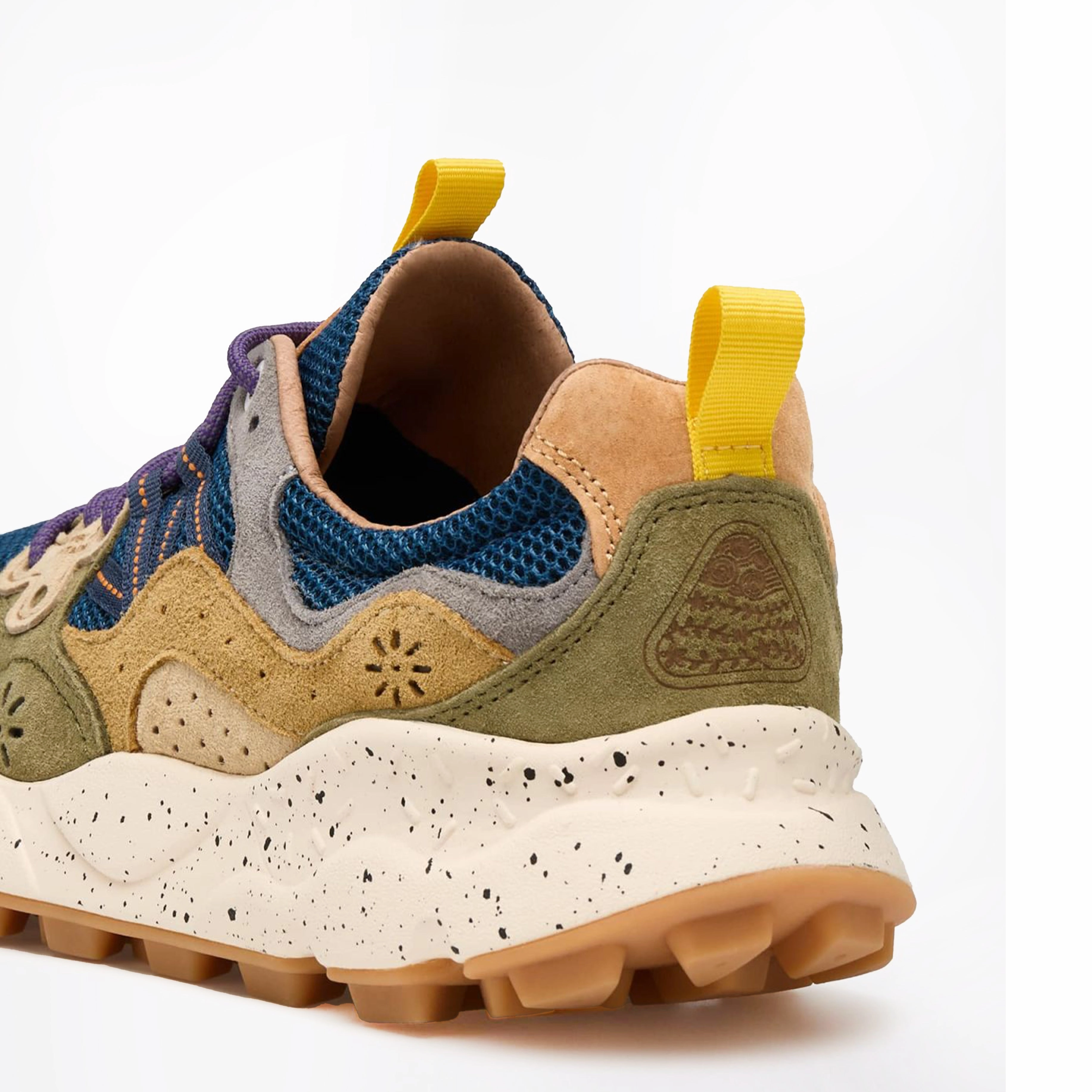 Wide Fit Odor Resistant Flower Mountain Yamano 3 Trainer Dark Brown / Stone