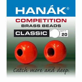 Fluro Red Brass - Hanak Competition Bead Classic