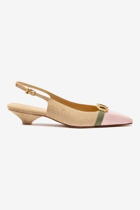 Quick Dry Franca Pump In Beige Raffia