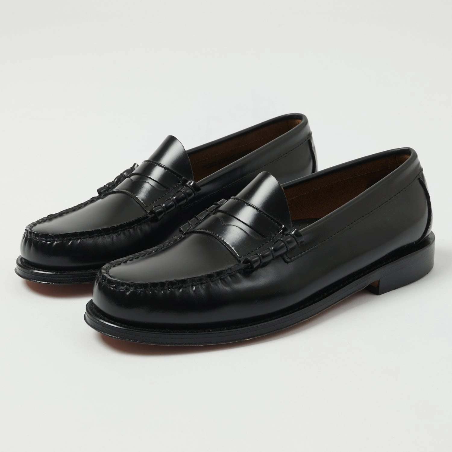 Supportive Canvas Shoes G.H. Bass Weejun Larson Moc Penny Loafer - Black