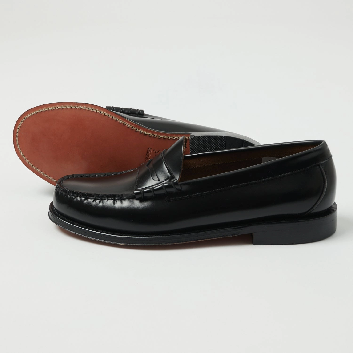 Secure Fit Canvas Shoes G.H. Bass Weejun Larson Moc Penny Loafer - Black