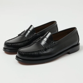 Supportive Canvas Shoes G.H. Bass Weejun Larson Moc Penny Loafer - Black
