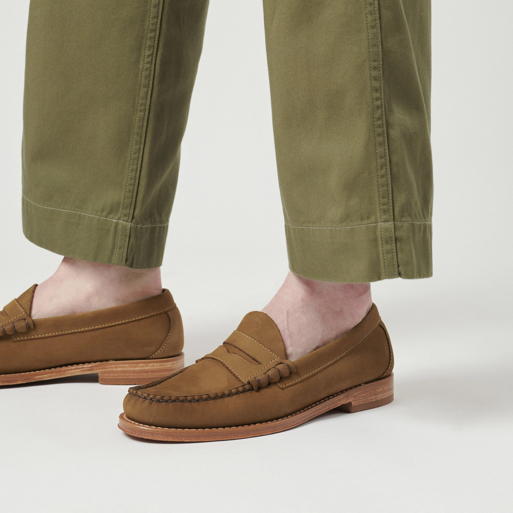 Sustainable G.H. Bass Weejun Larson Moc Penny Loafer - Tan Nubuck