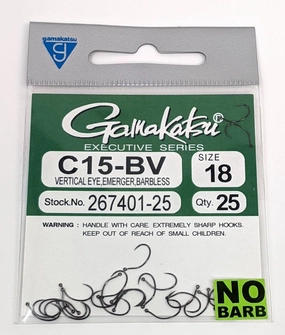 Gamakatsu C15-BV Barbless Hook 25 pack
