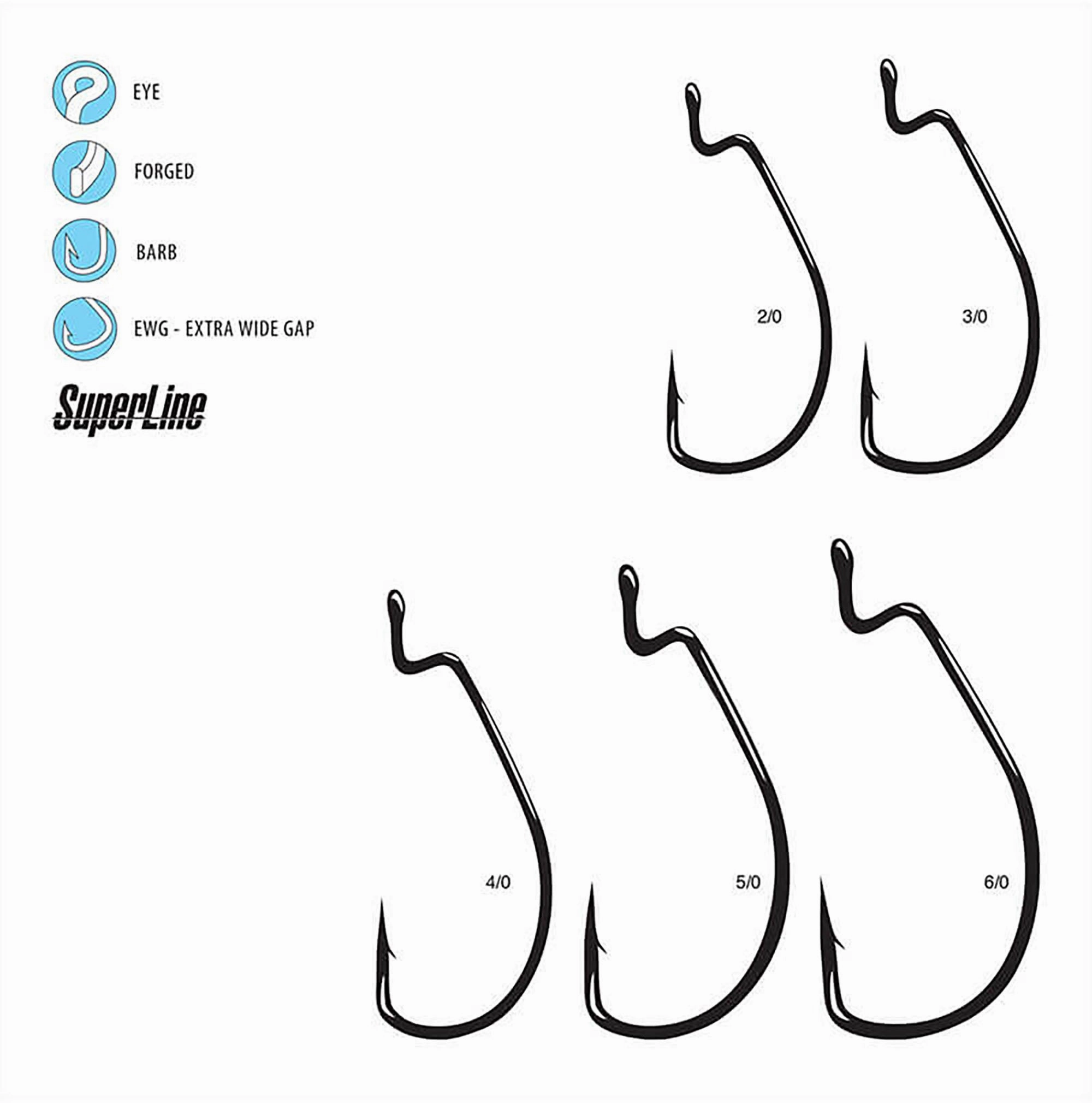 Gamakatsu Offset Shank Superline EWG Nano Alpha Worm Hooks