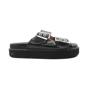 Ganni Buckle Slides - Women'S 39 Minimalist