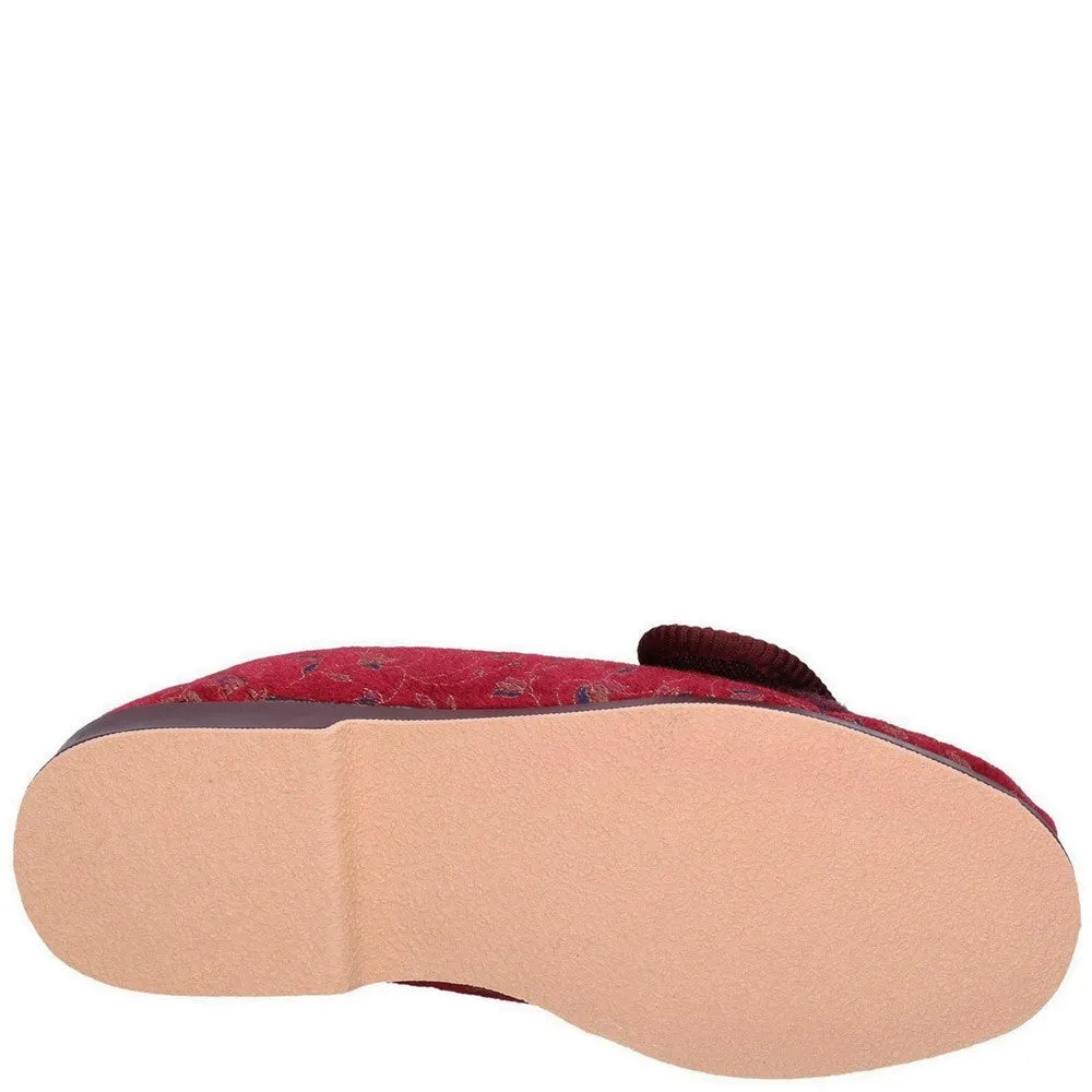 Gbs Nola Extra Wide Fit Ladies Slipper All Weather Grippy Soles