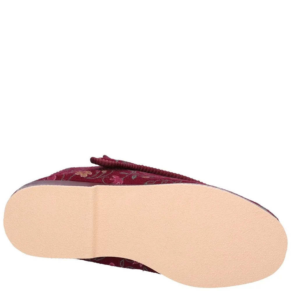 Gbs Rhona Ladies Extra Wide Fit Slipper Flat Feet Shoes