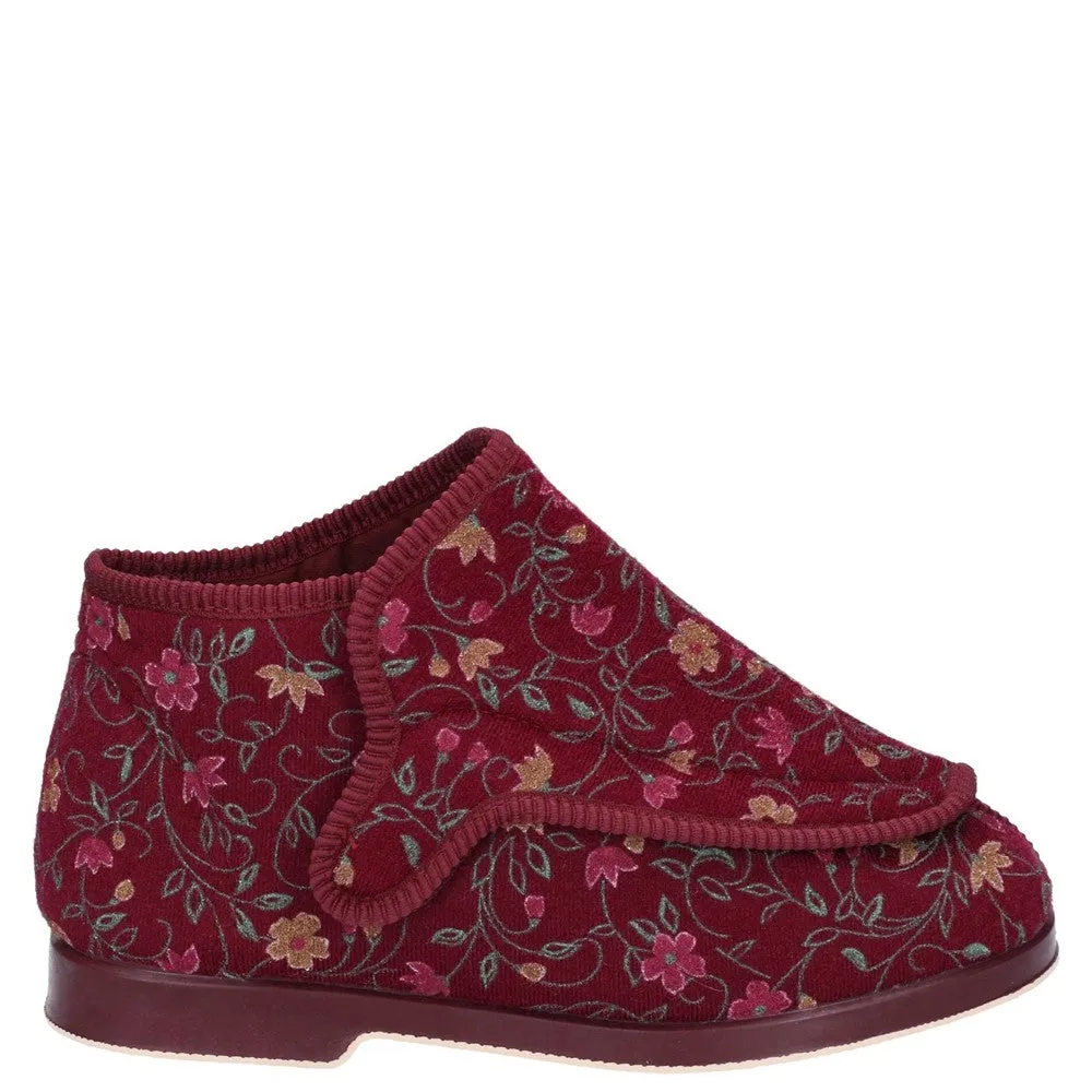 Gbs Rhona Ladies Extra Wide Fit Slipper Wide Fit Moisture Wicking