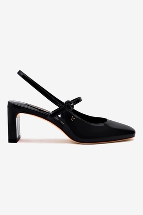 Georgina Pump In Black Patent Leather Walking Shoes