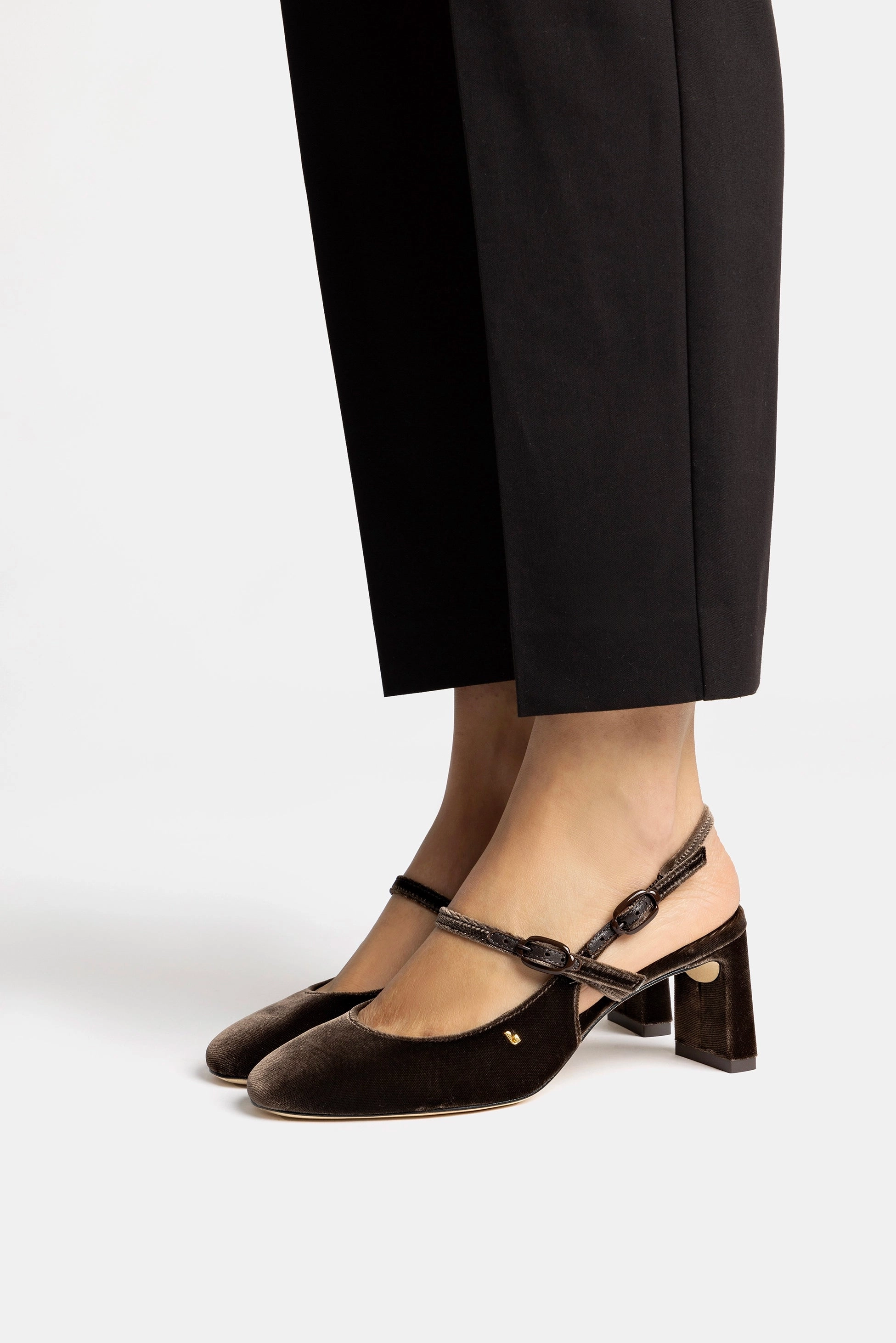 Easy On/Off Casual Comfort Georgina Pump In Brown Velvet