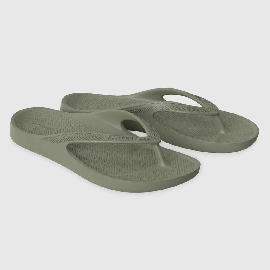 Lightfeet Revive Arch Support Thongs | Khaki Arch Support