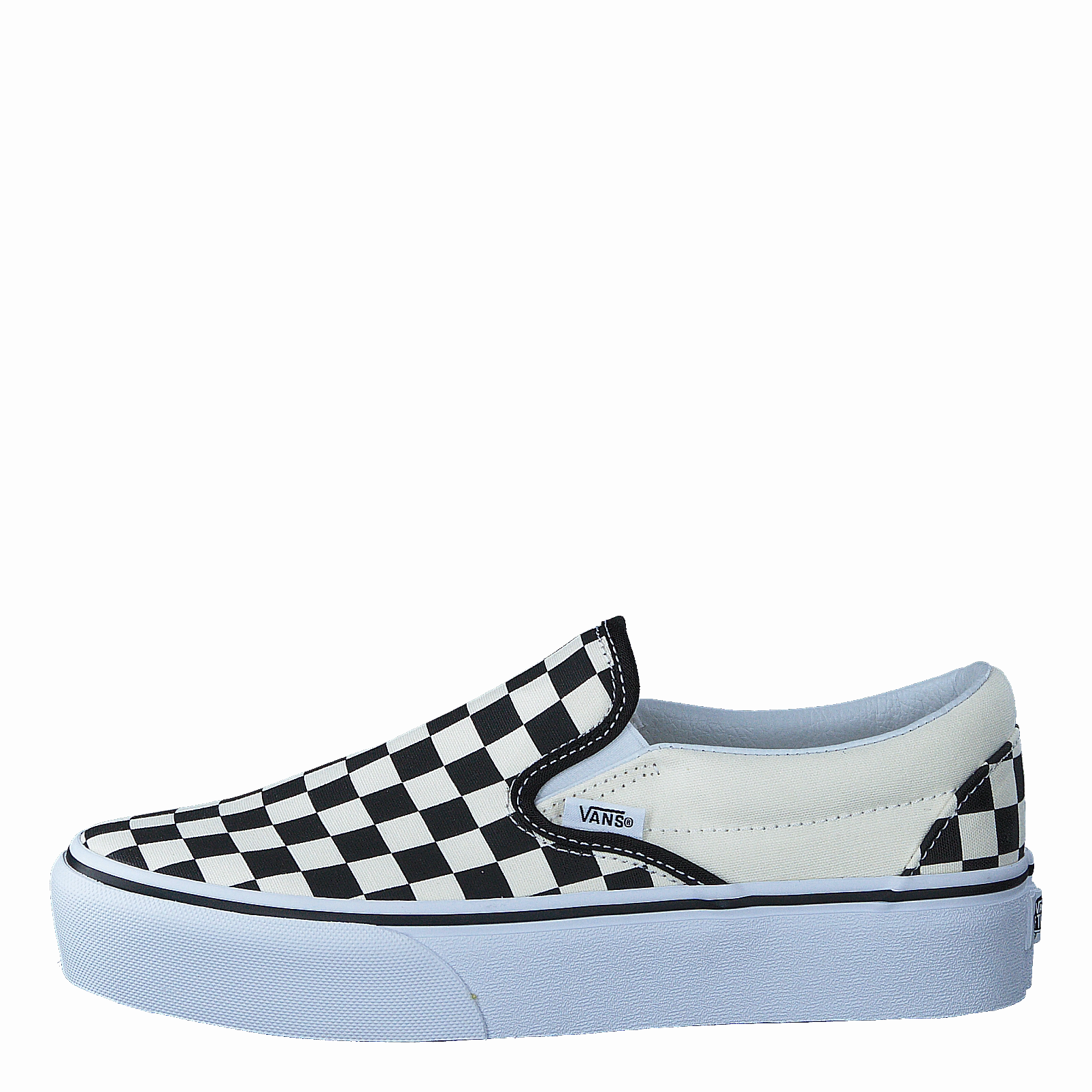 Travel Footwear Lightweight Ua Classic Slip-On Platform Black And White Checker/White