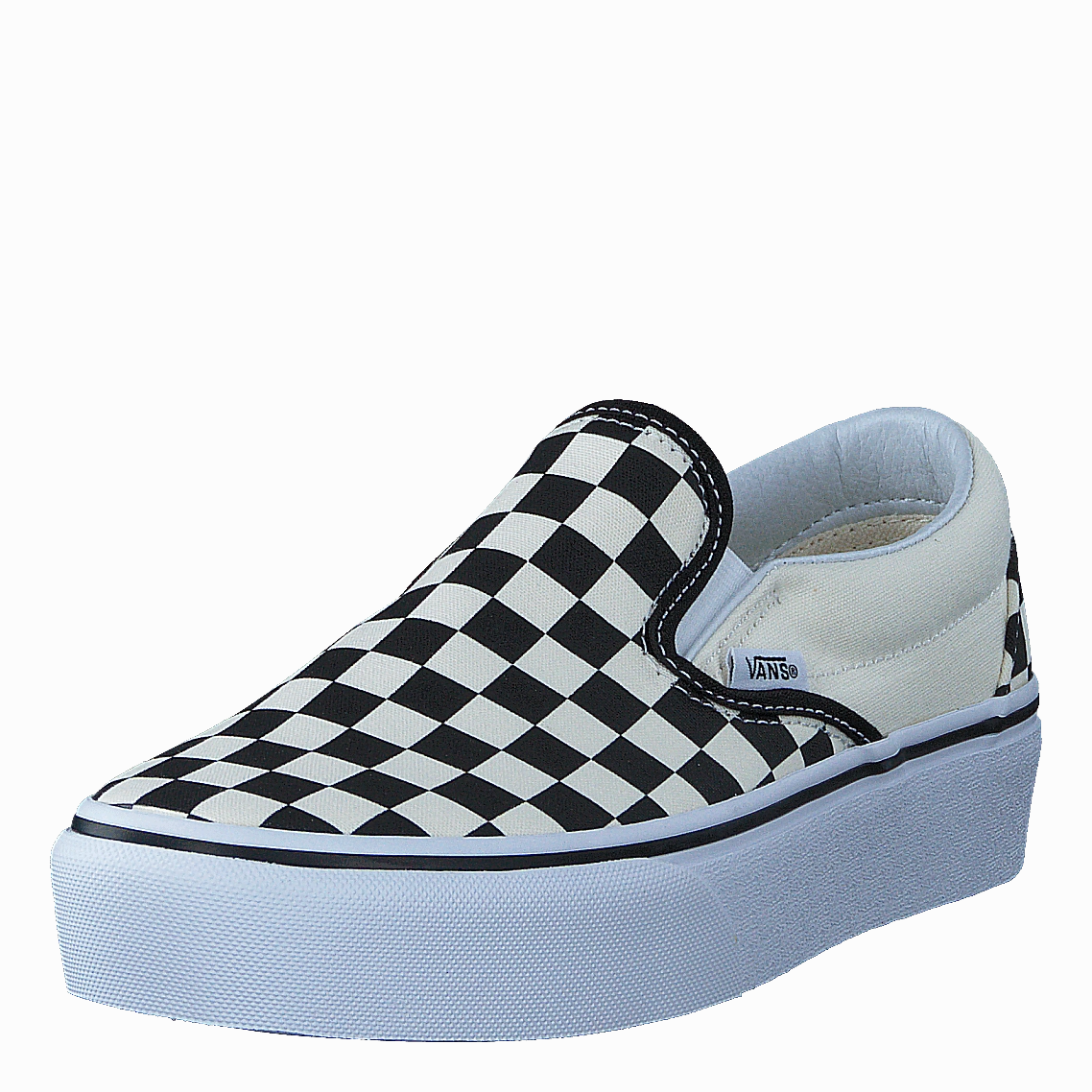 Walking Shoes Ua Classic Slip-On Platform Black And White Checker/White