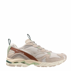 Mizuno Wave Rider 10 Premium Trainers Silver Cloud / White Sand / White Sand Travel Ready Odor Control