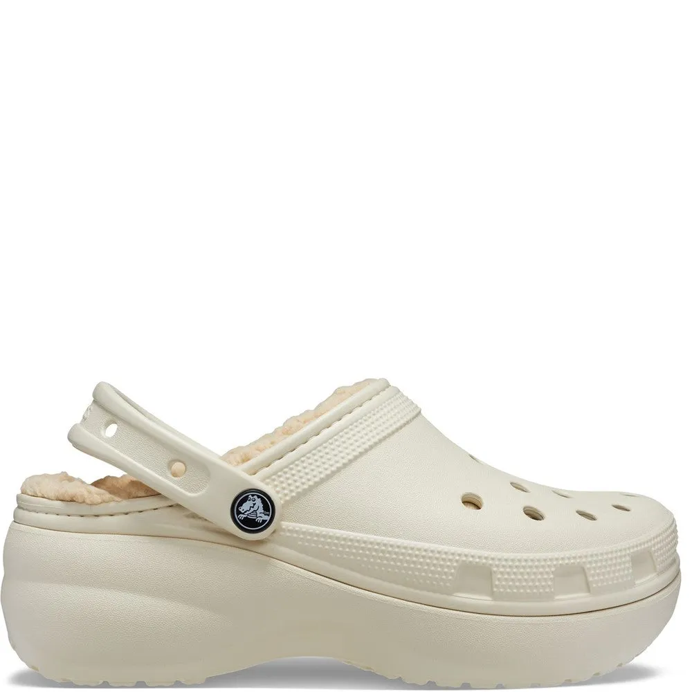 Wide Fit Crocs Classic Platform Lined Clog