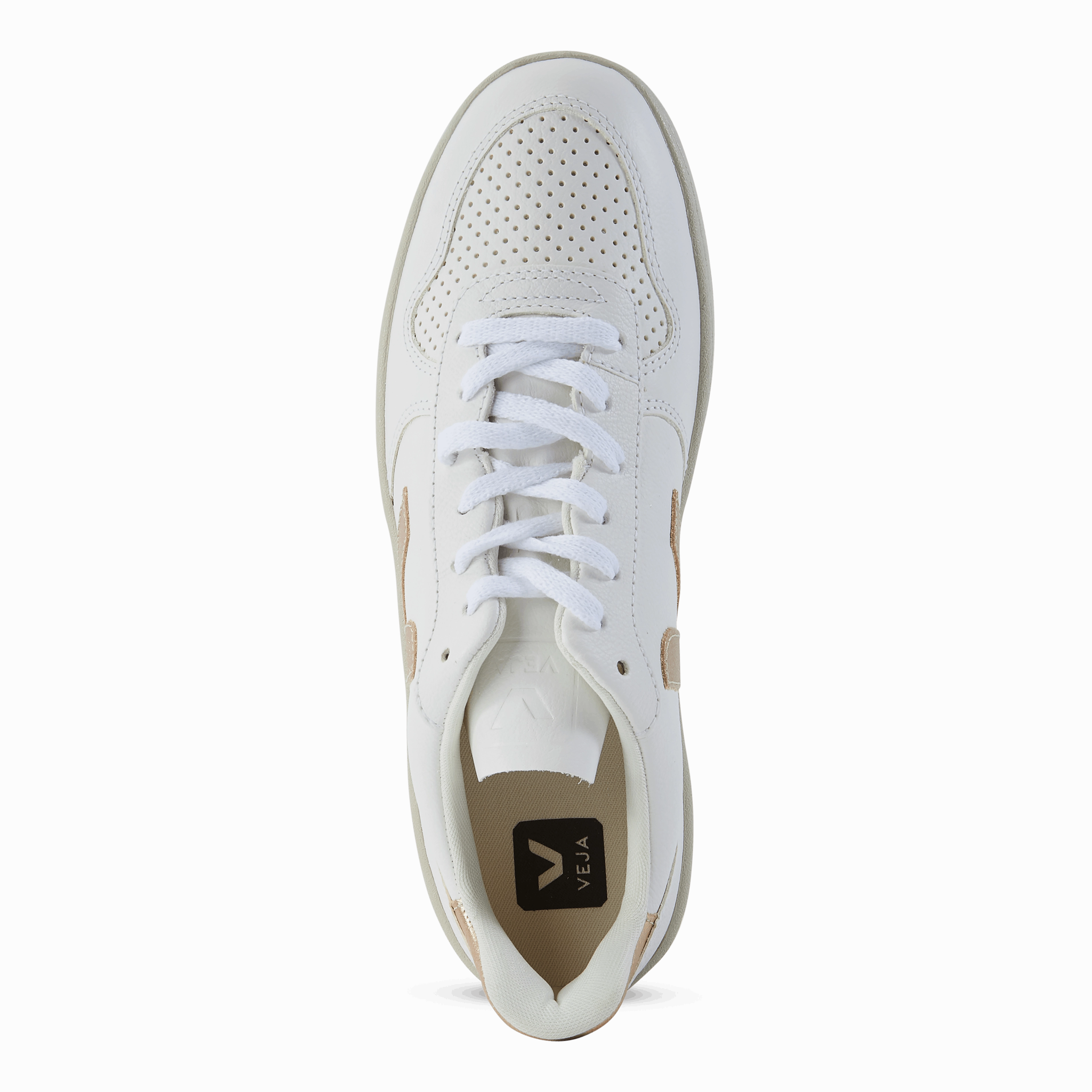 Durable Shoes Leather Shoes V-10 Chromefree Leather Extra White