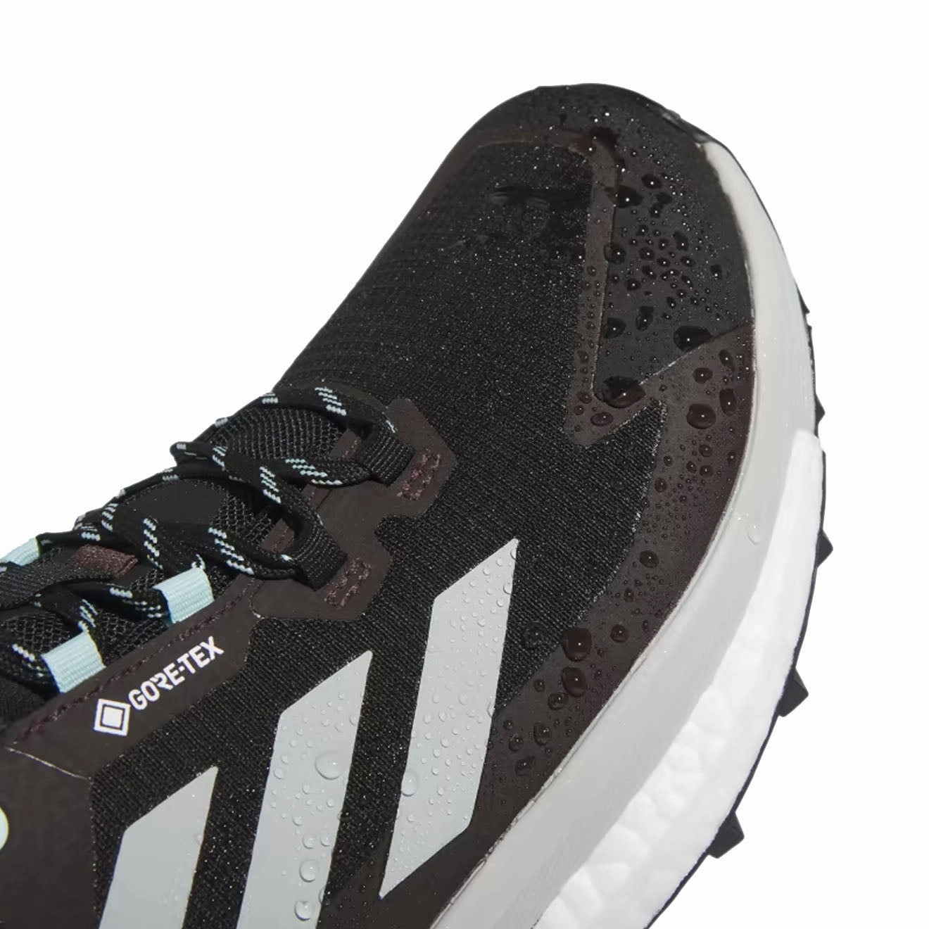 Durable Orthotic Friendly Adidas Terrex Free Hiker 2.0 Low Gore-Tex Hiking Shoes Core Black / Wonder Silver / Semi Flash Aqua