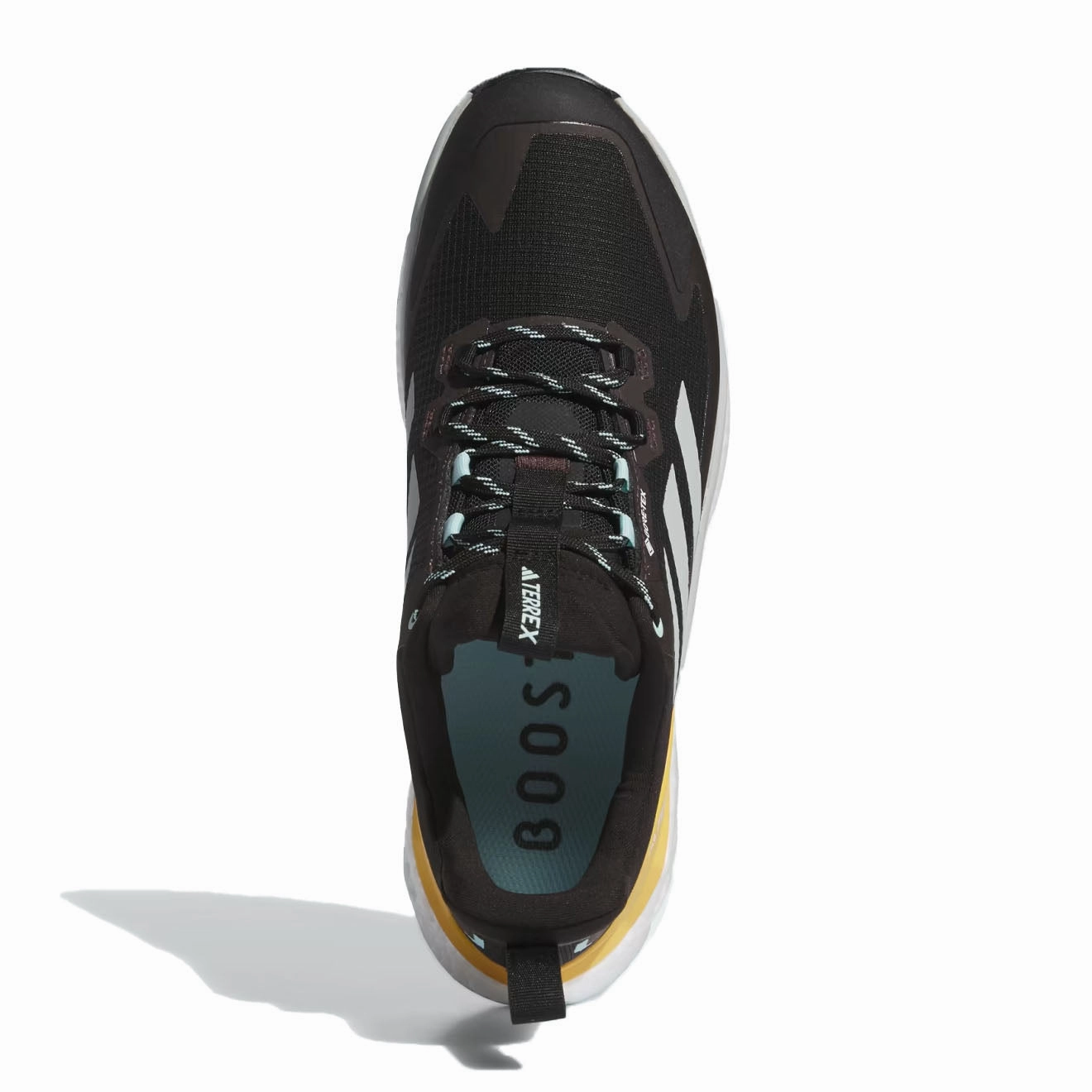 Supportive Sporty Style Adidas Terrex Free Hiker 2.0 Low Gore-Tex Hiking Shoes Core Black / Wonder Silver / Semi Flash Aqua